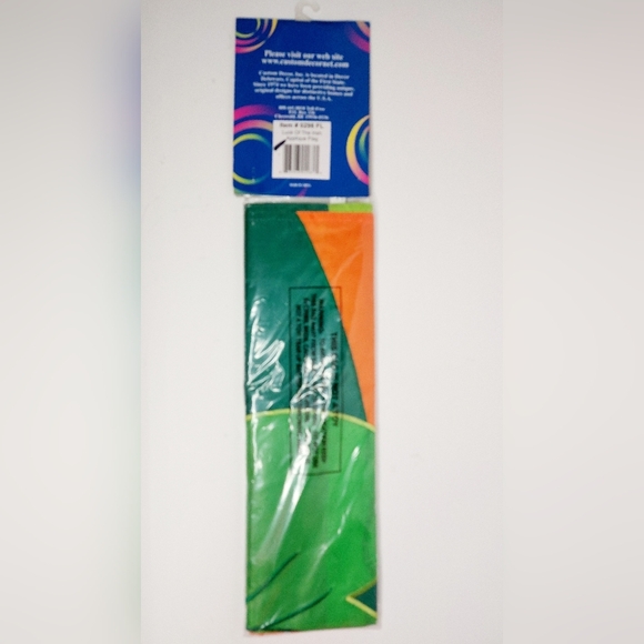 Green and Orange "Luck of the Irish" Shamrock Appliqué Flag - Picture 4 of 5